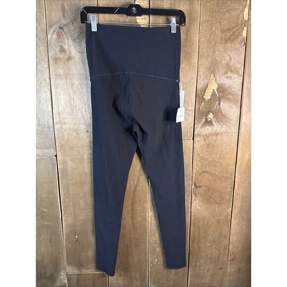 Ingrid + Isabel Ribbed Active Maternity Leggings, Small, Black - Picture 3 of 5